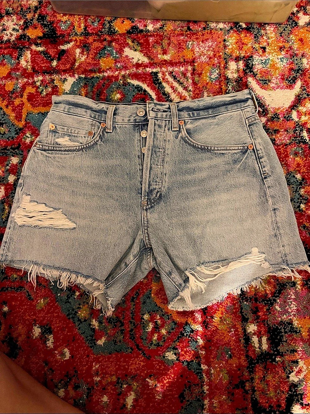Citizens of Humanity Annabelle Long Relaxed Denim Shorts